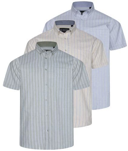 KAM SHORT SLEEVED STRIPE SHIRT