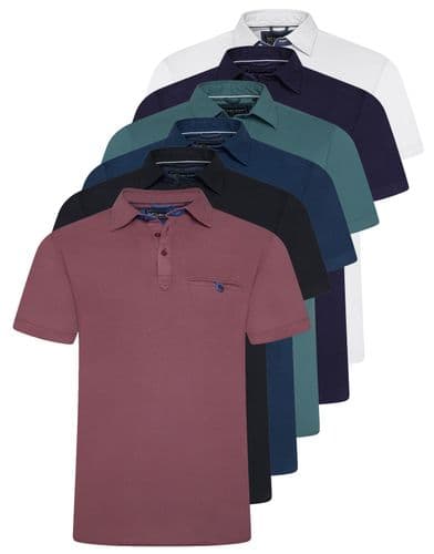 KAM STRETCH COTTON  POLO SHIRT