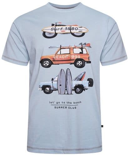KAM SUMMER CLUB T SHIRT - POWDER BLUE