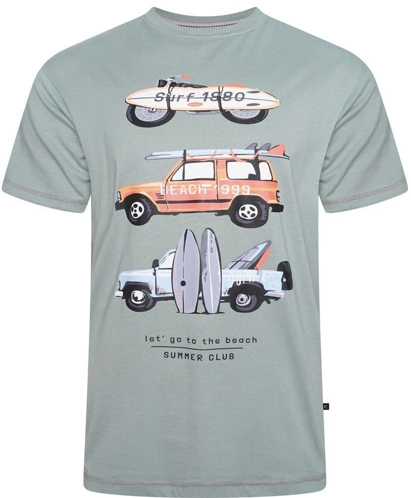 KAM SUMMER CLUB T SHIRT - SAGE GREEN