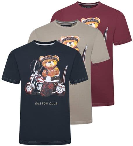 KAM TEDDY BEAR BIKER T SHIRT