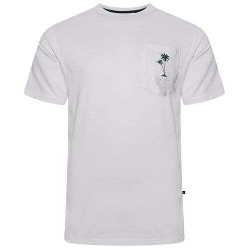 KAM VENICE BEACH CLAIFORNIA T SHIRT WITH REVERSE PRINT - WHITE