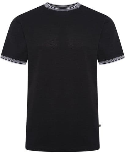 KAM WAFFLE T SHIRT - BLACK