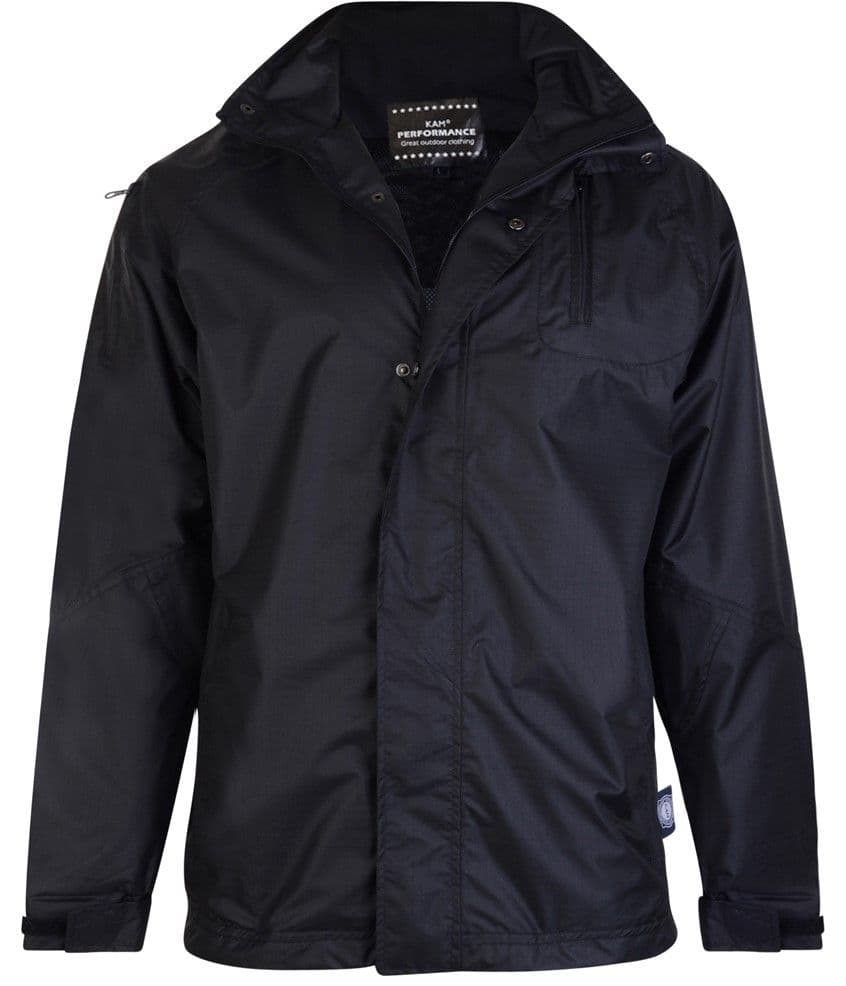 KAM WATERPROOF RAIN JACKET - BLACK