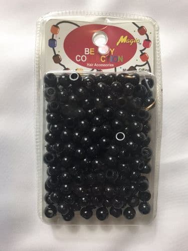 Black Hair Beads -Jumbo pack