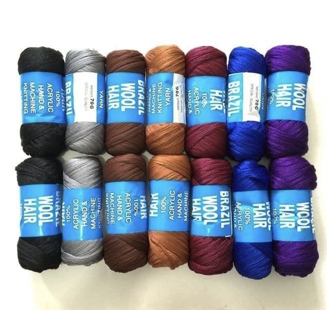 Brazilian Hair Wool - Braids, Twists, Plaits, Crochet, Knitting Yarn - Multiple Colours