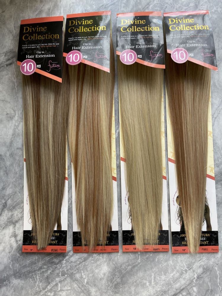 Clip in Hair Extensions - 10pcs set Tongable Synthetic Hair - 18 inches