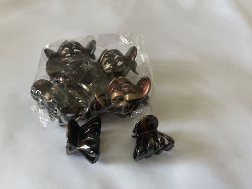 Fashion Mini Craw Hair Clips - Multi Colour Set of 12