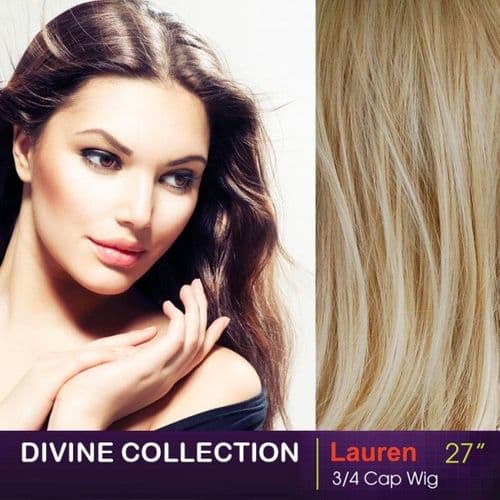 Lauren Layered Straight Cap Wig / 3/4 Half Wig Extra Volume Hair Extensions - 27 inches