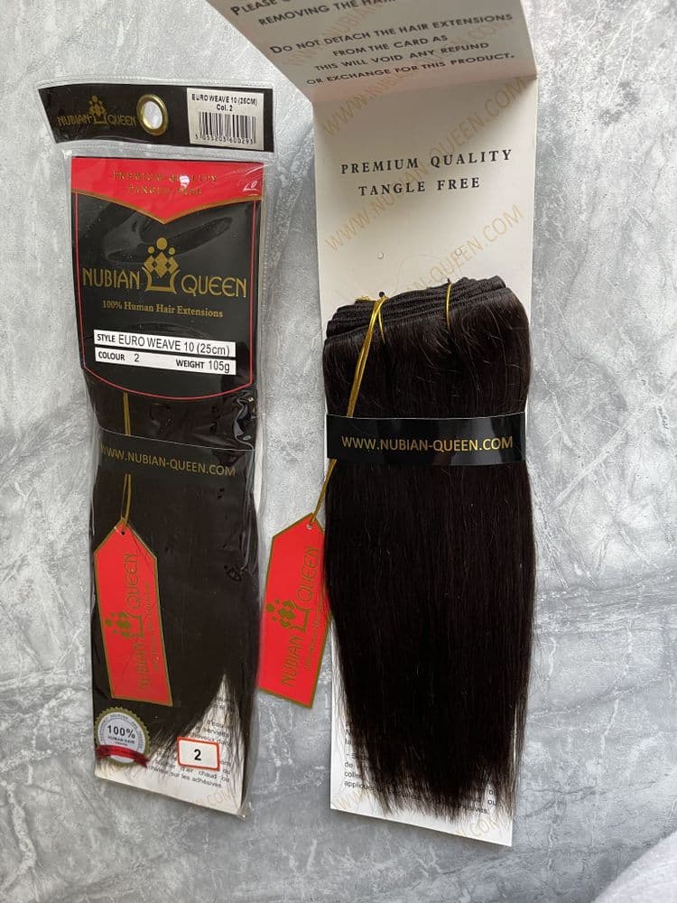 Nubian Queen Euro Weave 100% Human Hair - 10 inches