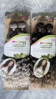 Sleek  Brazilian Curly Synthetic Weave  Hair Extensions - Pack of 2 bundles