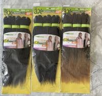 Sleek Freedom Waterfall Pre Stretched  Ultra Jumbo Braid  3 Bundle Pack  48 inches