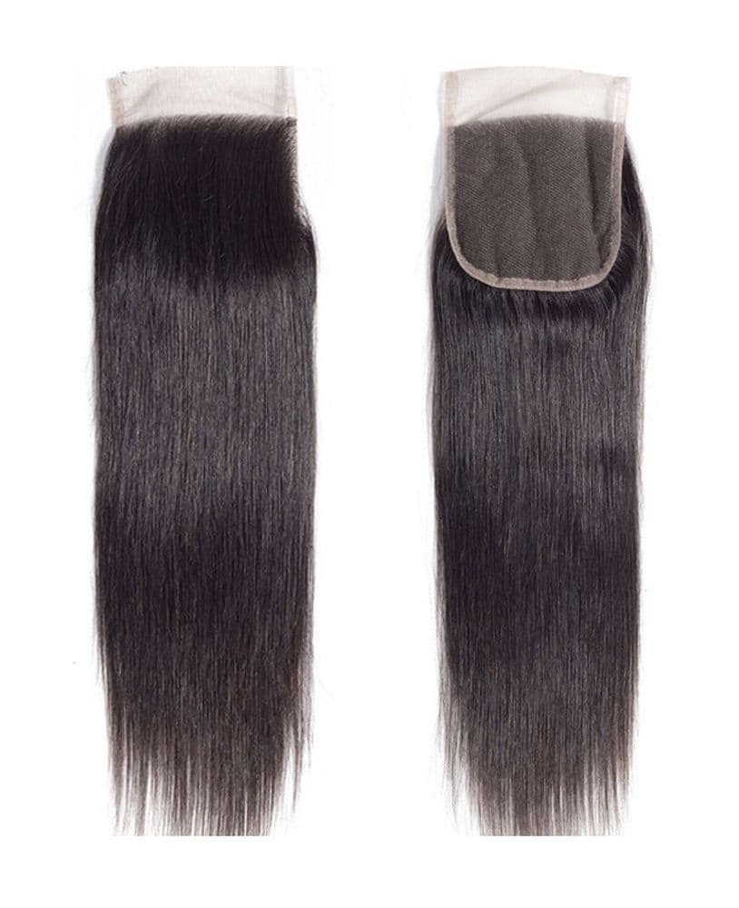 Virgin Brazilian 4x 4 Lace Closure Natural Straight