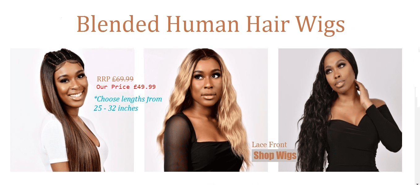 Blended Human Hair Wigs
