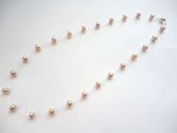 'Floating' Pearl Necklace in Lavender