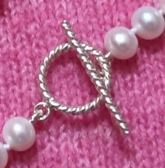 'Spiral Twist' silver toggle& loop