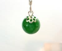 10mm Jade ball earrings on Sterling silver hooks