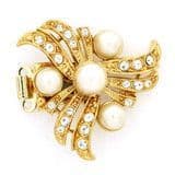 2-row clasp in gold with Swarovski crystal No. 18