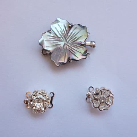 2 Row Flower Clasps OUT OF STOCK