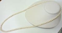 36 inch A+ Grade White Pearl Necklace