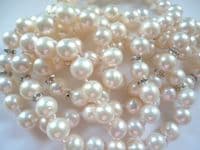 36 inch A+ Grade White Pearl Necklace