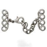 4 row choker clasp in silver