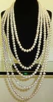 5 Strand necklace of cultured pearls