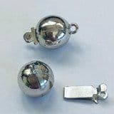 8mm Silver Ball clasp No. 8Rh