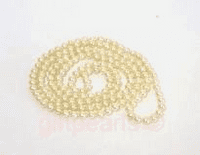 A 36 inch long string of small and perfect AA grade white pearls