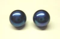 Beautiful Denim Blue pearl studs