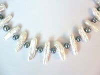 Biwa Two-Tone Necklace