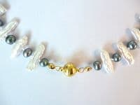 Biwa Two-Tone Necklace
