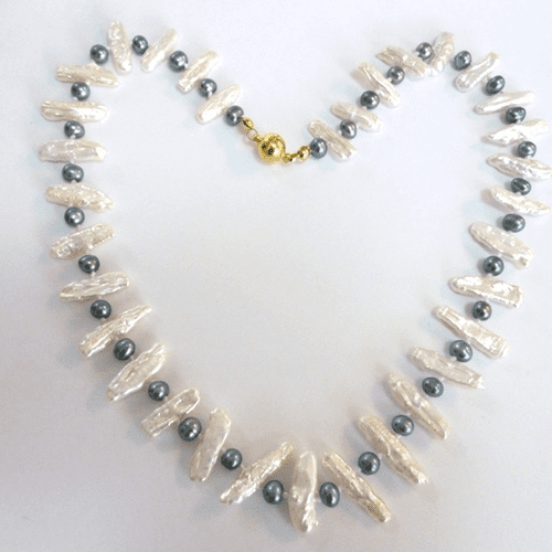 Biwa Two-Tone Necklace