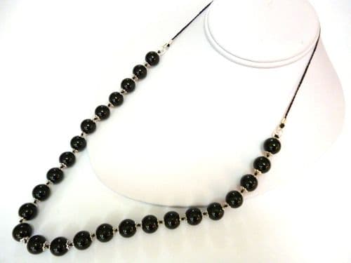 Black Agate 26 inch Necklace