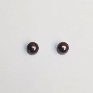 Black pearl studs (bronze tone) on solid 925 Sterling silver posts