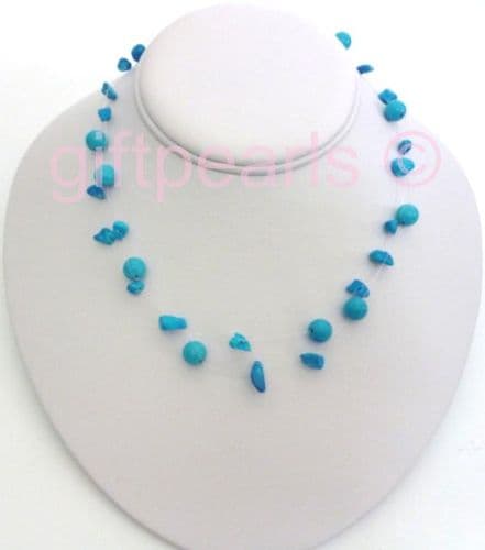 Blue Turquoise ' ILLUSION' necklace