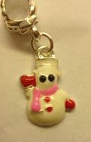 Child's Austrian Crystal Bracelet with pearl and Christmas pendant.