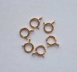 Gold filled spring-wheel (bolt-ring) clasp