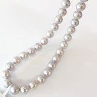 Grade A grey pearl necklace