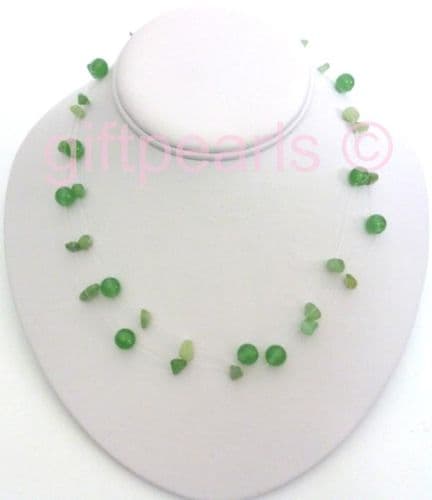 Green Jade 'ILLUSION' necklace