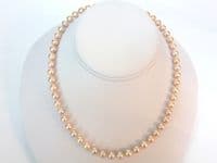 High Quality A+ grade Peach Pearl necklace 7-8mm