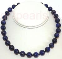 Lapis Lazuli necklace of 9-10 mm beads on an 18inch necklace.