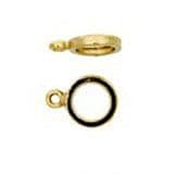 Large gold-plated 'lobster claw' clasp & ring
