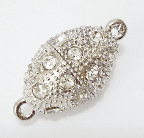 Large Silver-Colour Oval Magnetic Clasp
