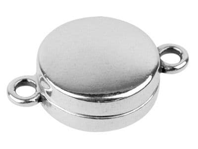 Magnetic button clasp in Sterling silver
