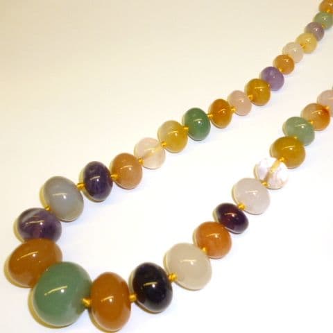 Multi Stone Graduated Necklace