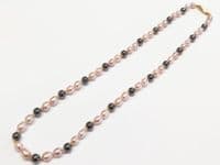 Oval Pearls with Hematite