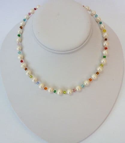 Pearl and Lampwork Necklace