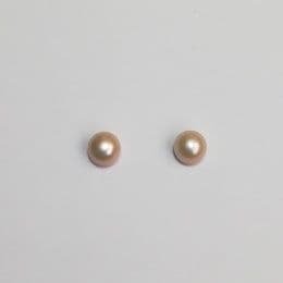 Pink Champagne Pearl Studs