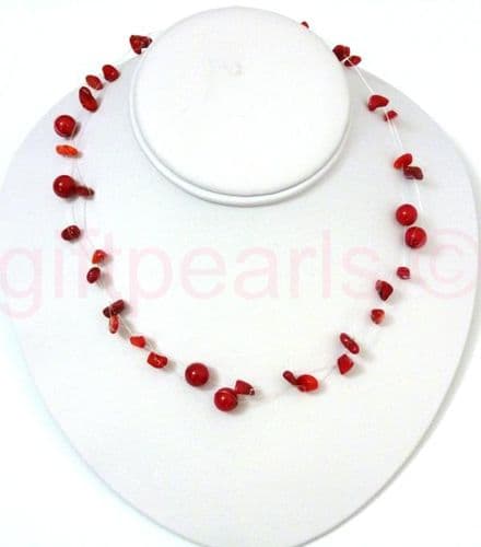 Red Coral 'ILLUSION' necklace